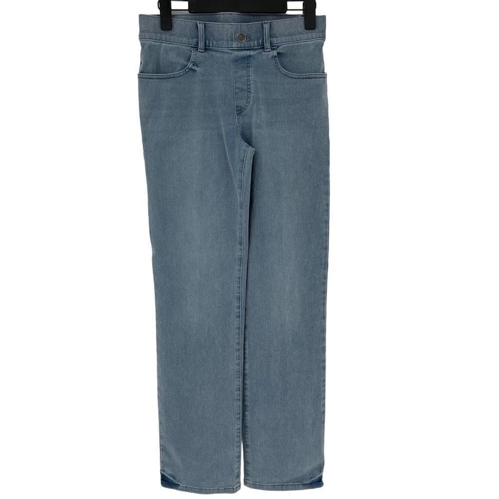 Betabrand 4 Pocket Straight Leg Yoga Denim Jeans Stretch Light Wash Women Medium